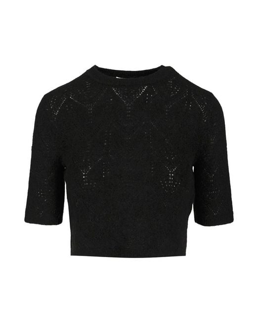 P.A.R.O.S.H. Black Round-Neck Knitwear