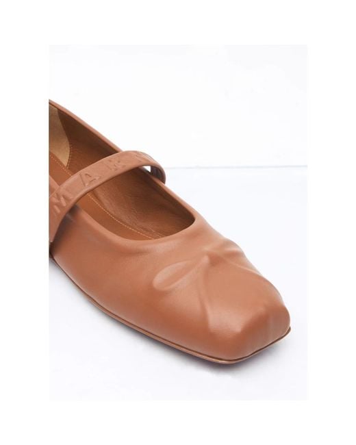 Marni Brown Ballerina Shoes