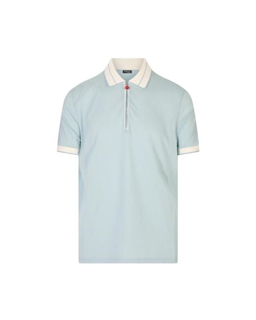 Kiton Blue Polo Shirts for men