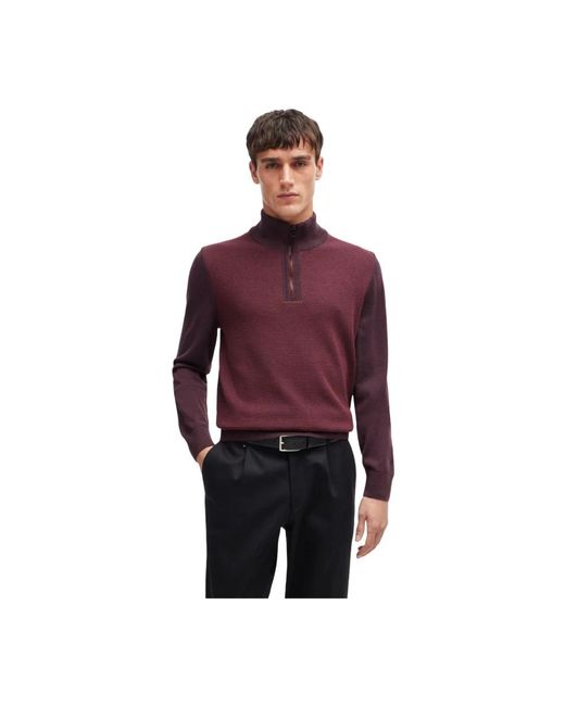 Turtlenecks Boss de hombre de color Red