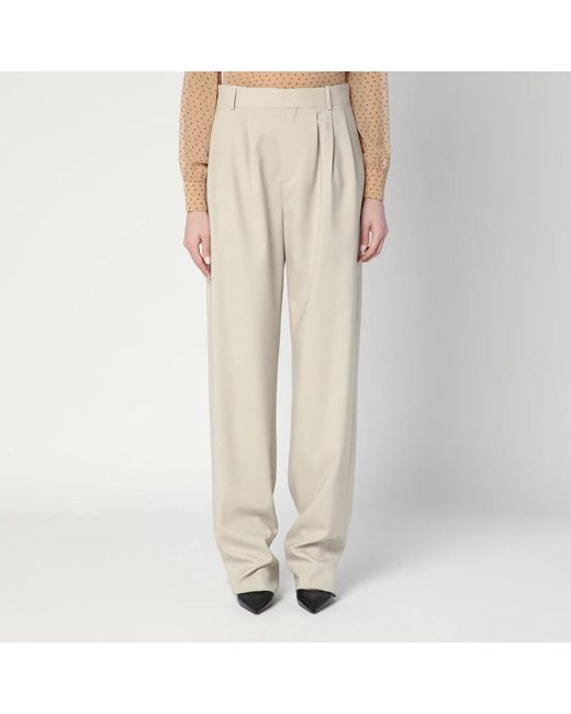 Saint Laurent Gray Straight Trousers