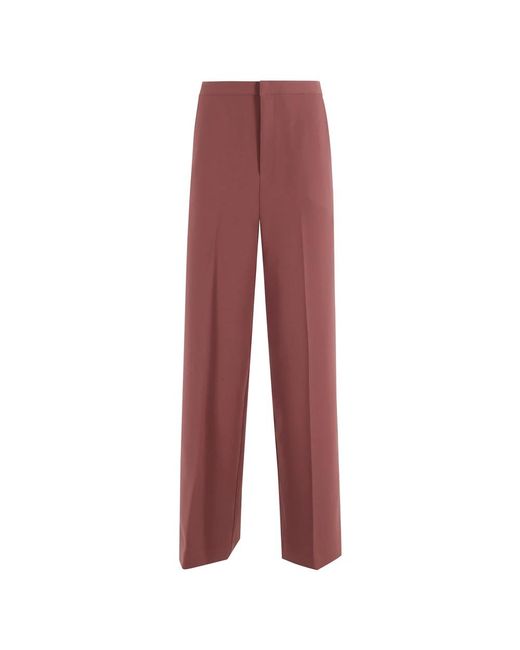 Isabelle Blanche Red Wide Trousers