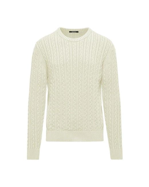 Bomboogie White Round-Neck Knitwear for men