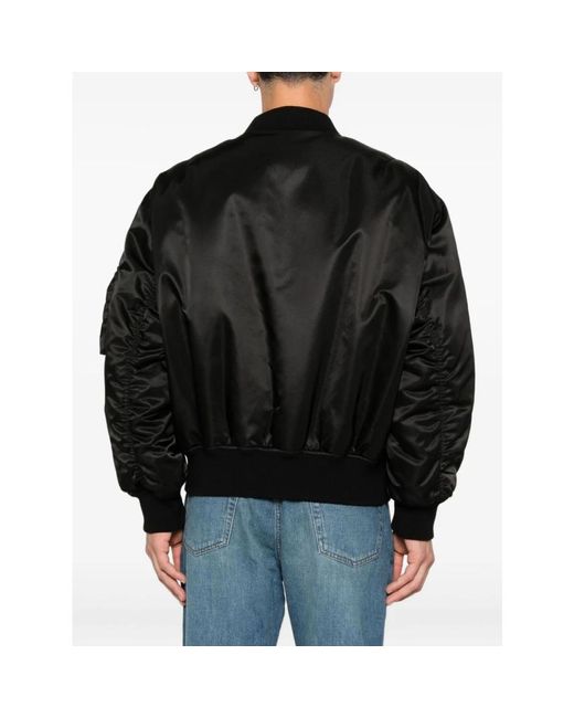Saint Laurent Zwarte Ritsjas Met Geribbelde Afwerking in het Black voor heren