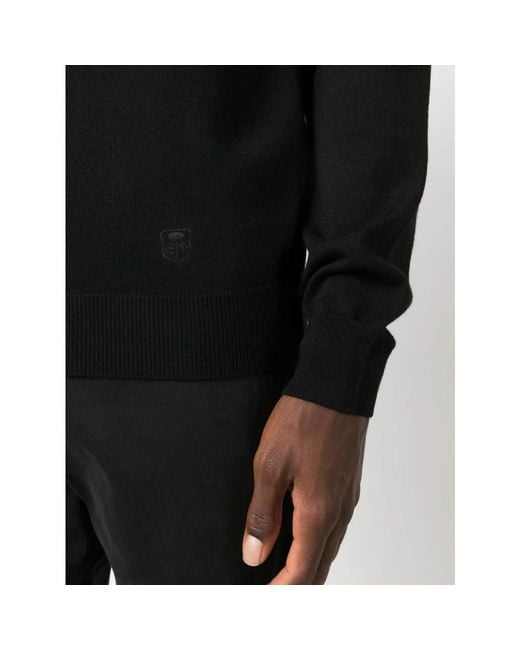 Corneliani Black Round-Neck Knitwear for men