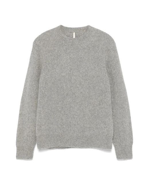 sunflower Gray Round-Neck Knitwear for men