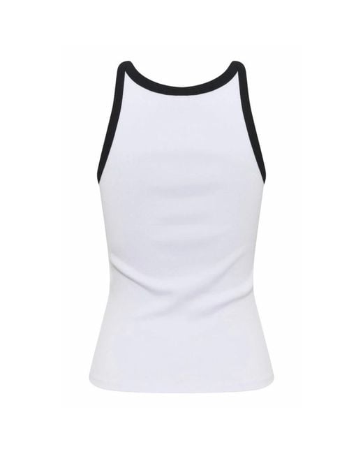 Gestuz White Sleeveless Tops