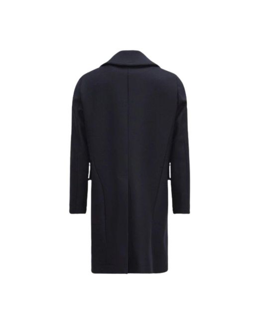 DSquared² Blue Double-Breasted Coats for men