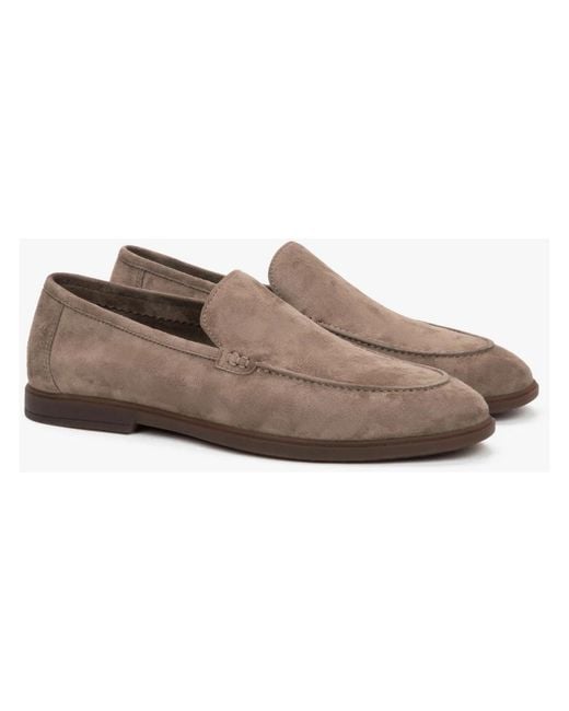 ESTRO Brown Loafers for men