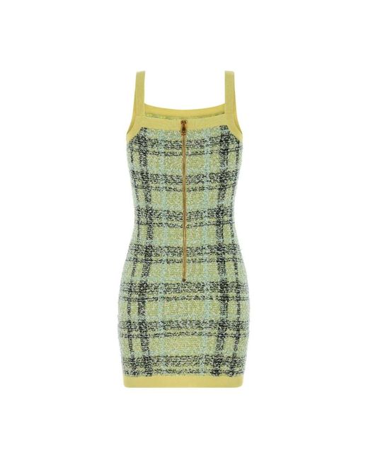 Balmain Green Knitted Dresses