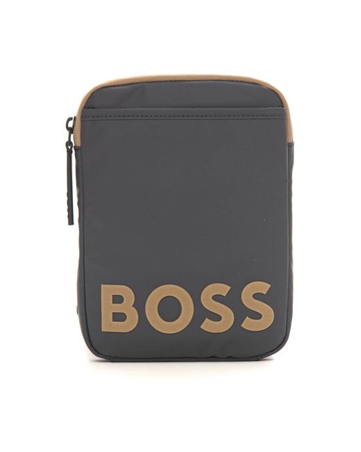 Boss Gray Messenger Bags for men