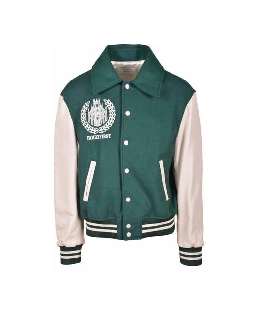 FAMILY FIRST Green Bomber Jackets for men