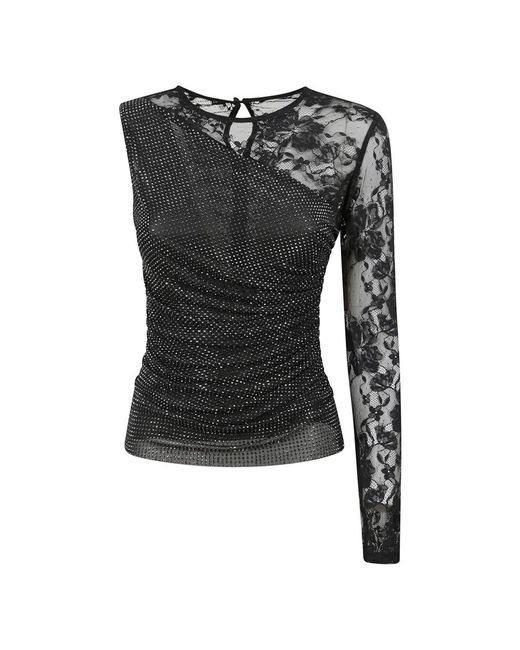 Long Sleeve Tops Self-Portrait de color Black