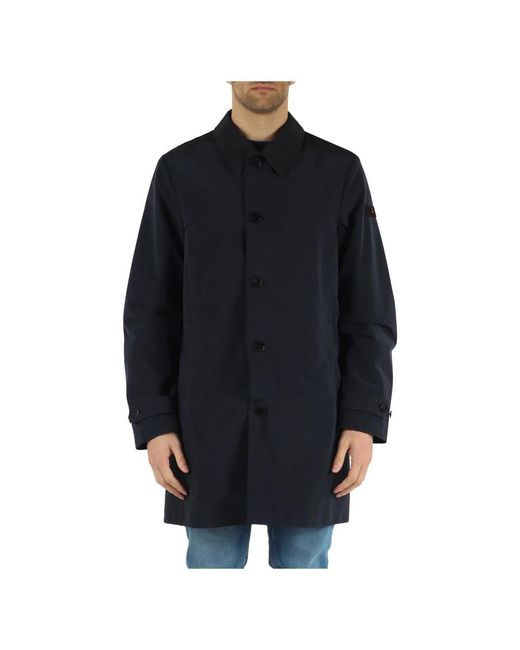 Peuterey Black Single-Breasted Coats for men