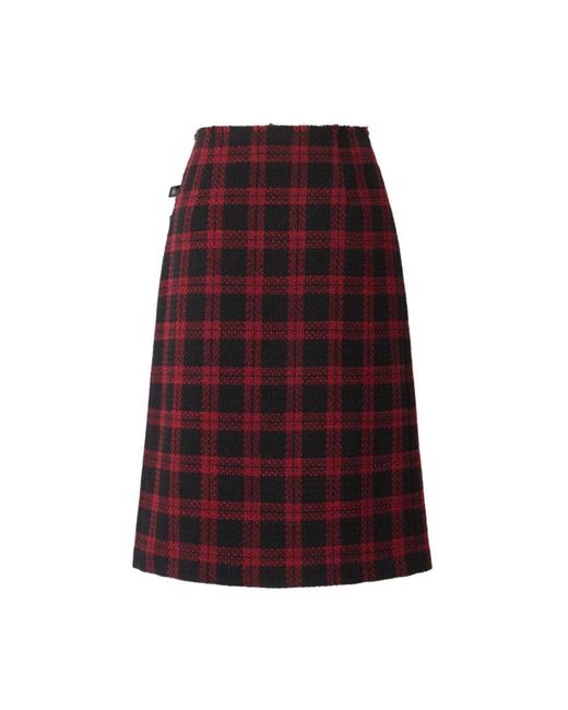 Pinko Red Midi Skirts