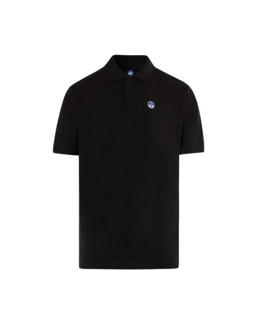 North Sails Logo patch polo shirt in Black für Herren