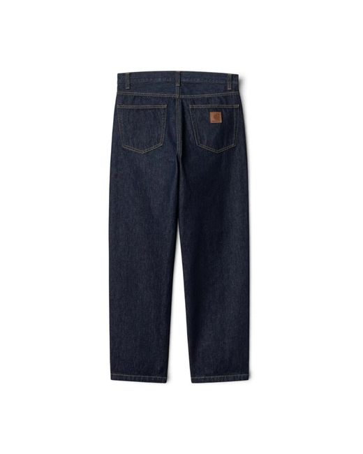 Carhartt Blue Straight Fit Jeans for men