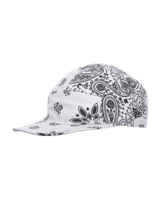 KTZ Accessoires ,Polyester Omkeerbare Paisley Flat Visor Cap in het Metallic voor heren
