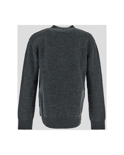 Uma Wang Gestricktes langarm-top aus mischwolle in Gray für Herren
