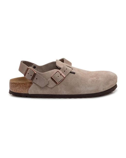 Birkenstock Schoenen ,Leer Tokio Suède Leer Smalle Pasvorm in het Brown voor heren