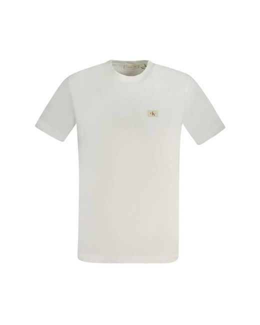 T-Shirts di Calvin Klein in White da Uomo