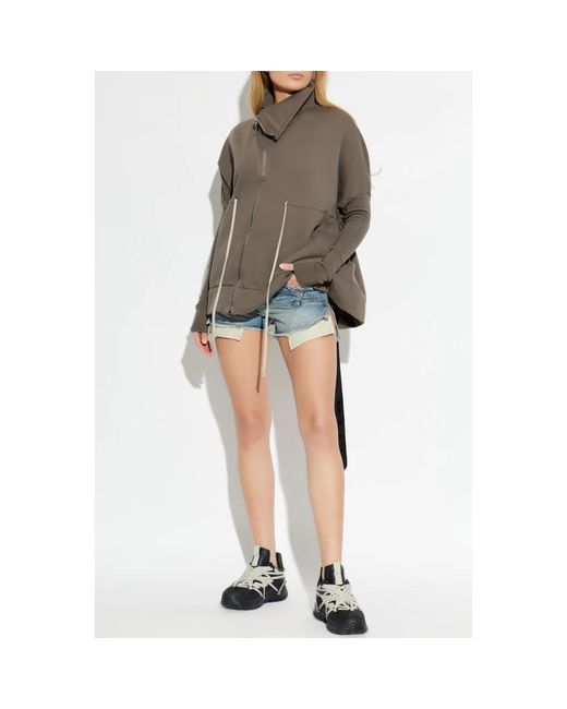 Rick Owens Hoodies & Sweatvesten ,Bruin ,Katoen Oversize Sweatshirt in het Brown