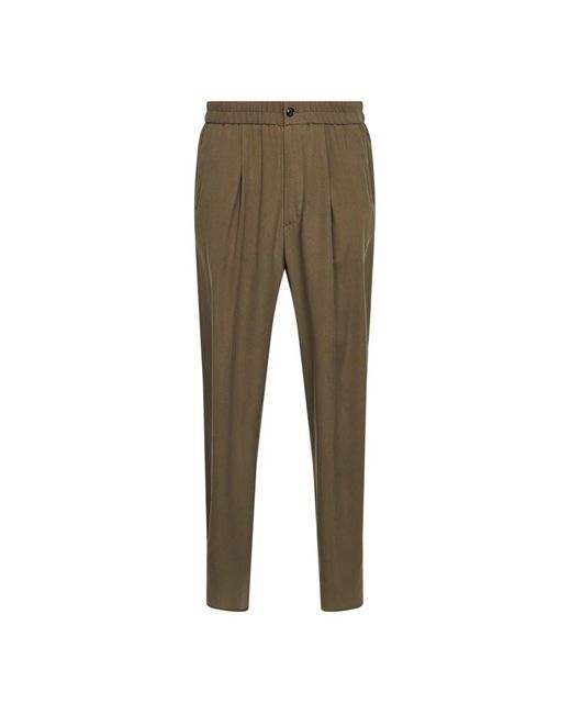 Giorgio Armani Green Slim-Fit Trousers for men