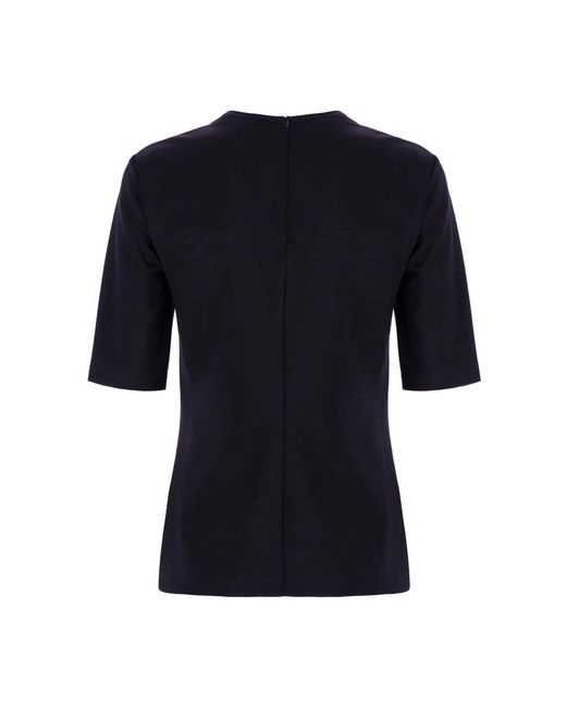 Max Mara Tops ,Blauw ,Katoen Casual Katoenen T-Shirt Voor Vrouwen in het Black