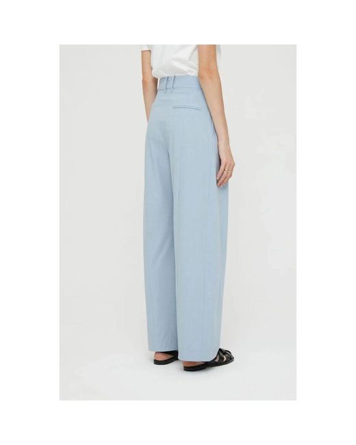 Wide Trousers Isabelle Blanche de color Blue