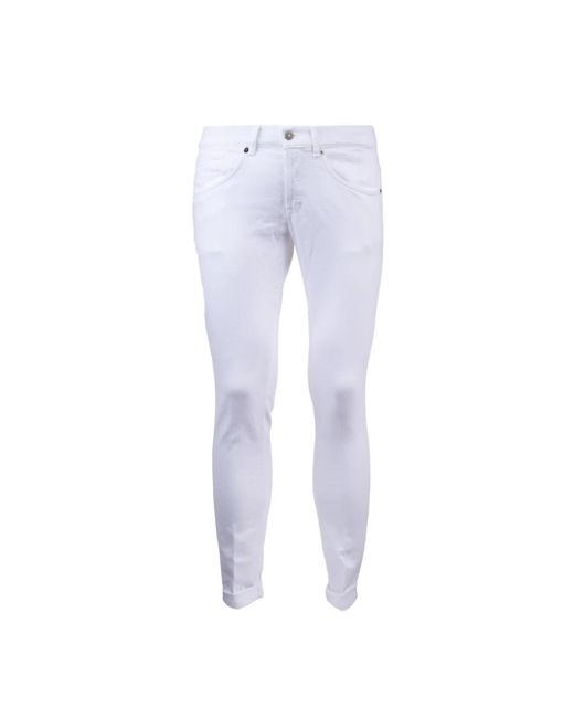 Pantaloni skinny fit bianchi di Dondup in Blue da Uomo