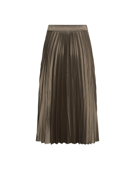 Part Two Venedapw Sk Midi Rok in het Brown