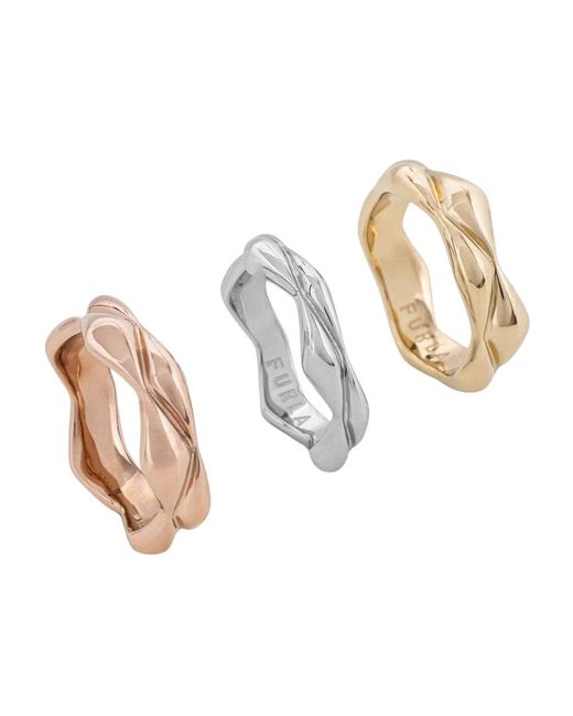 Rings Furla en coloris Metallic