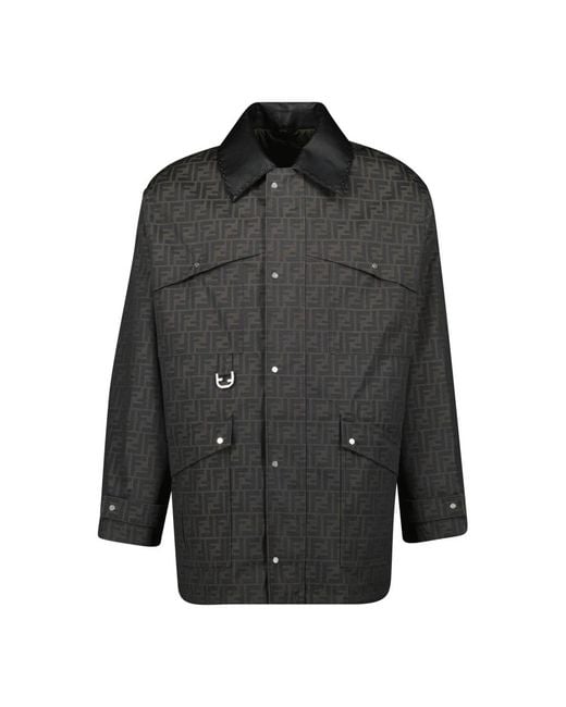 Fendi Black Light Jackets for men
