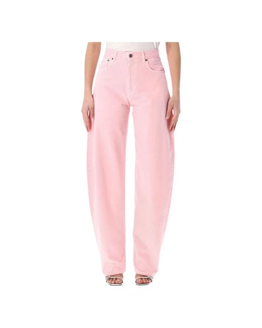 Haikure Pink Loose-Fit Jeans