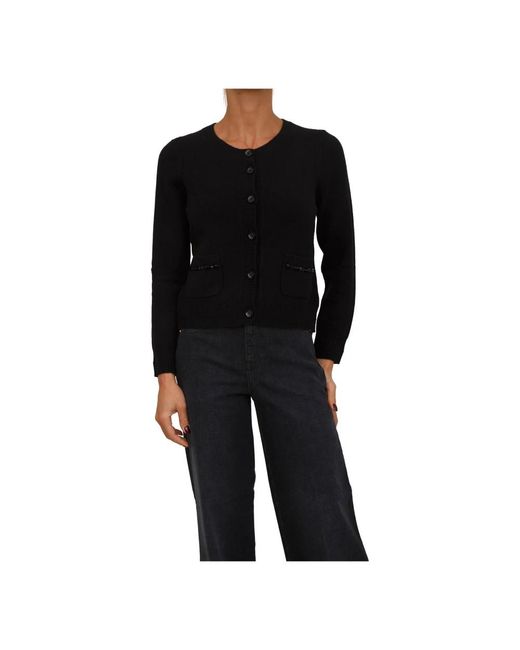 Nenette Cardigan C/Ricamo in het Black