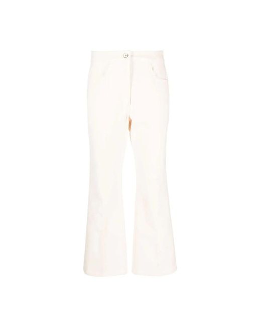 Cropped Trousers Jil Sander de color White