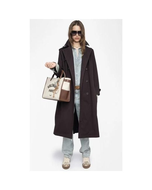 Zadig & Voltaire Belted Coats in het Black