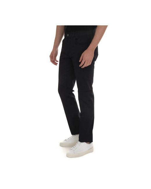 Fay Black Slim-Fit Trousers for men
