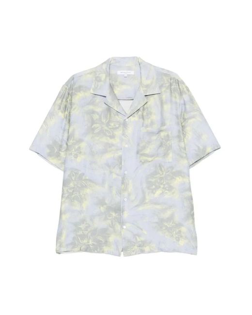 Maison Kitsuné Blue Short Sleeve Shirts for men