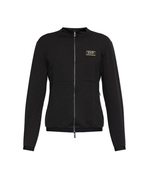 EA7 Black Zip-Throughs for men