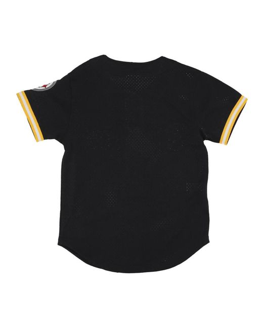Mitchell & Ness Fitness ,Zwart ,Polyester Nfl Pittsburgh Steelers Mesh Shirt in het Black voor heren