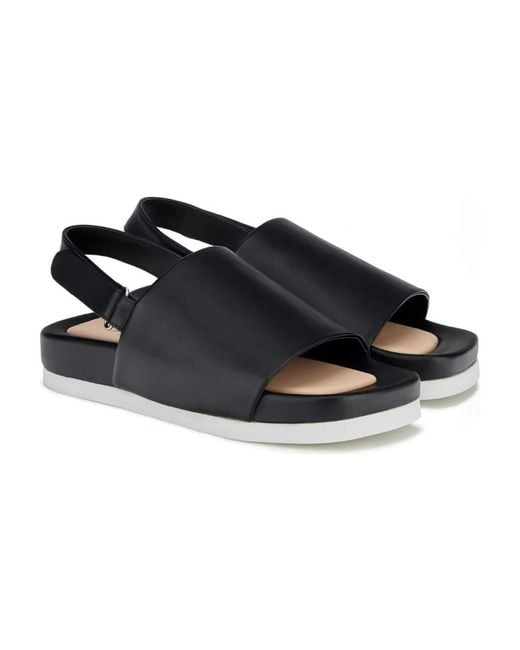 Agl Attilio Giusti Leombruni Black Flat Sandals
