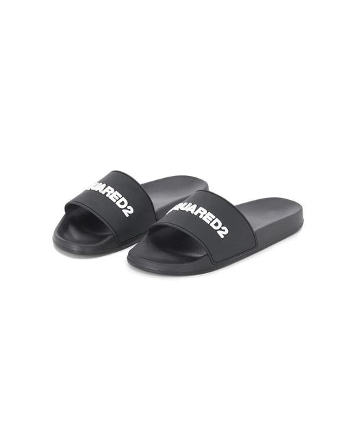 DSquared² Logo Slides in Black für Herren