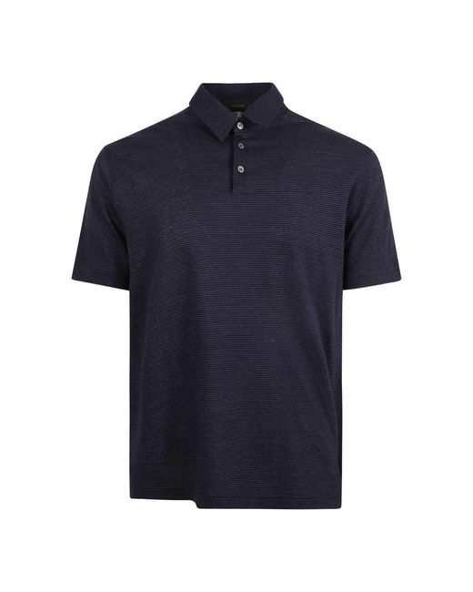 Zanone Blue Polo Shirts for men