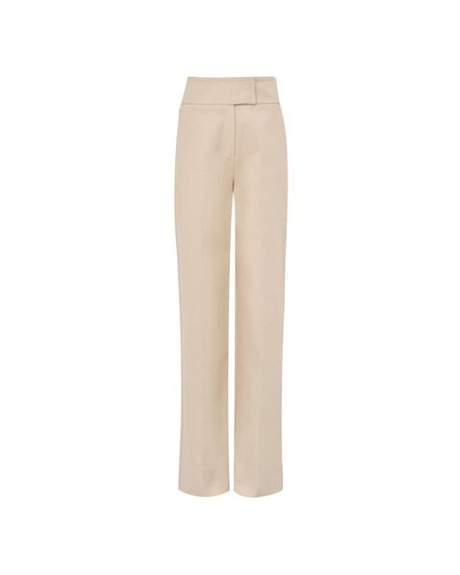 Cult Gaia Natural Straight Trousers