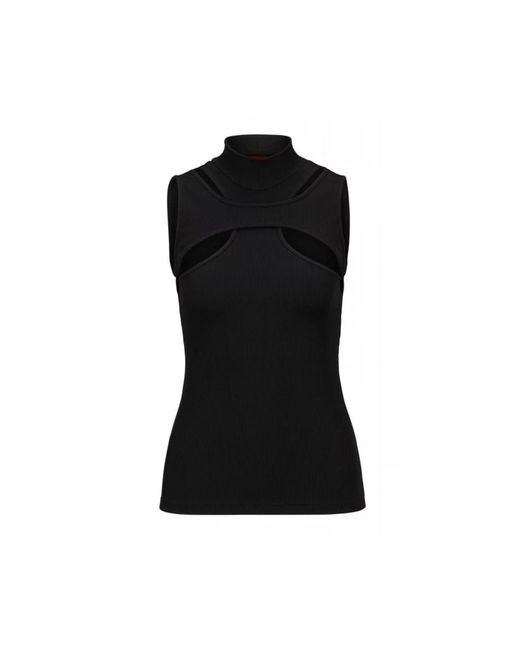 Sleeveless Tops HUGO de color Black