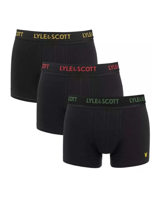 Boxer shorts nere di Lyle & Scott in Black da Uomo