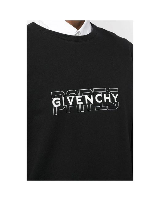 Givenchy Logo sweatshirt - schwarz rundhals langarm in Black für Herren