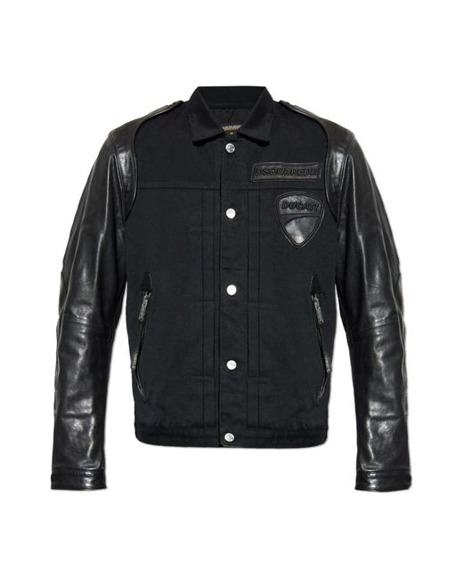 DSquared² Jassen ,Zwart ,Katoen X Ducati Jacket in het Black voor heren