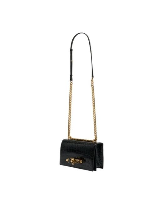 McQueen Black Cross Body Bags